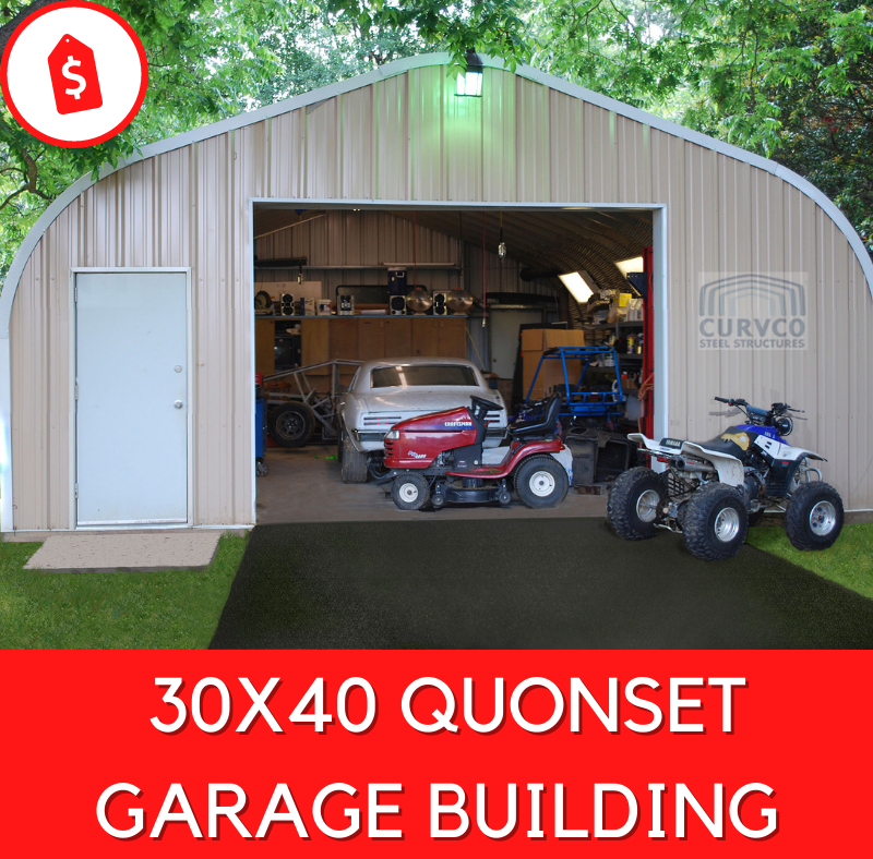 30x40 Quonset Garage Building