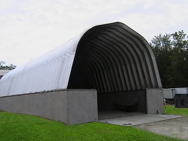 steel roof on top of shipping containers