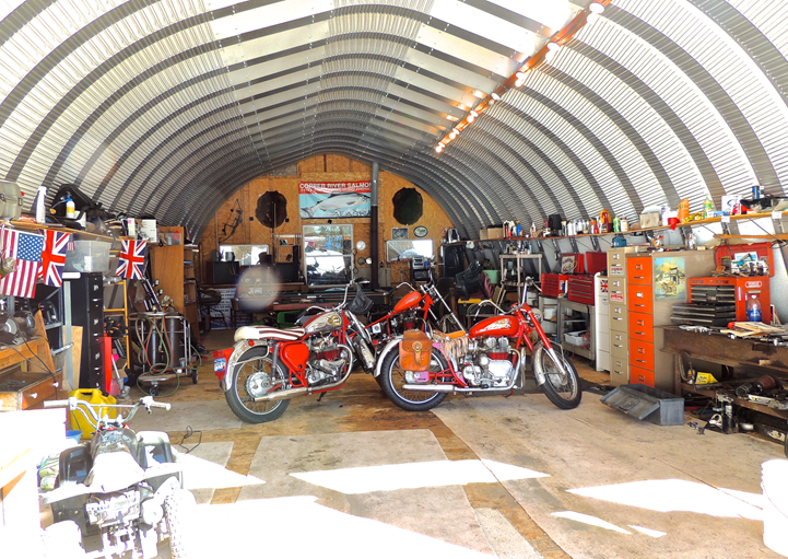Motorcycle storage steel building